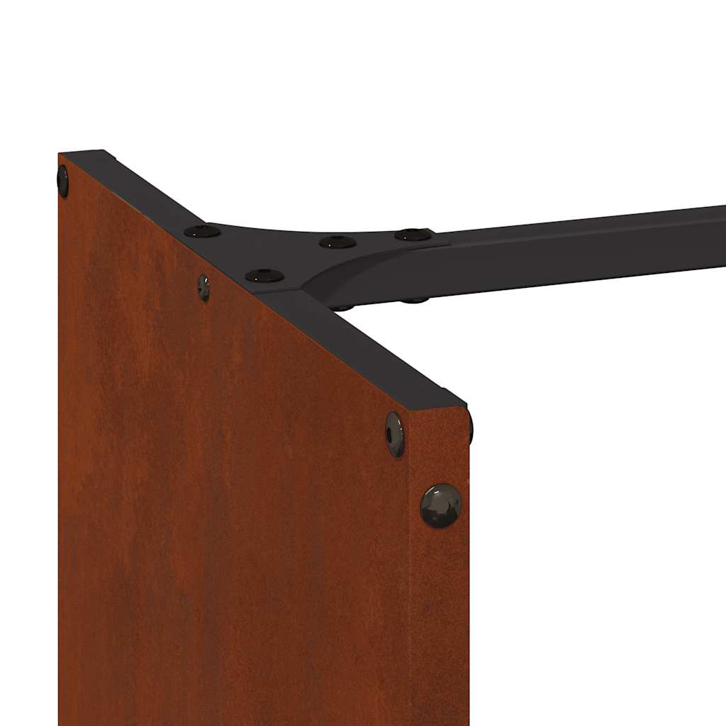 Rastrelliera per Legna da Ardere 40x40x40 cm in Acciaio Corten