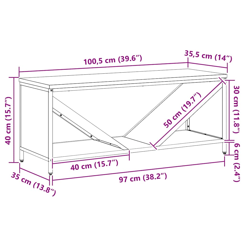 Rastrelliera per Legna da Ardere con Piano Bianca 100x40x60 cm