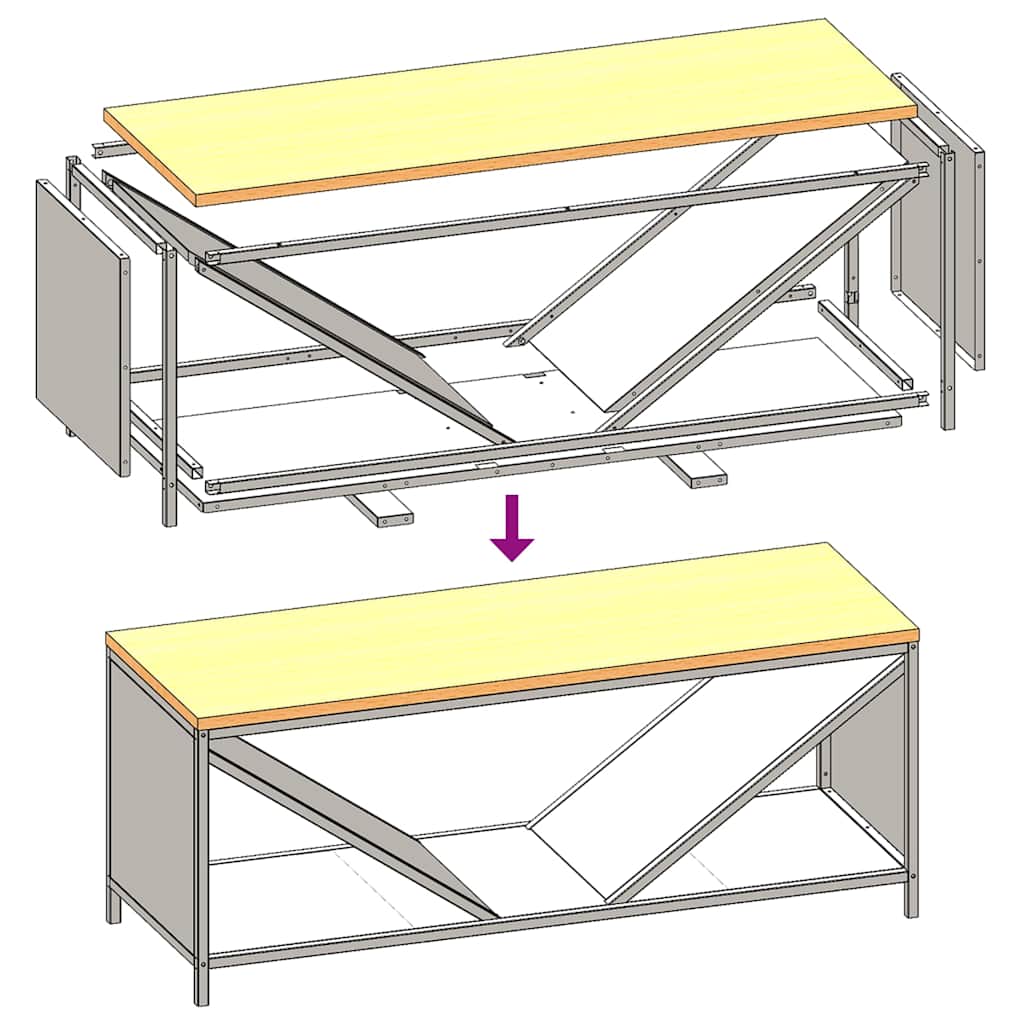 Rastrelliera per Legna da Ardere con Piano Bianca 100x40x60 cm