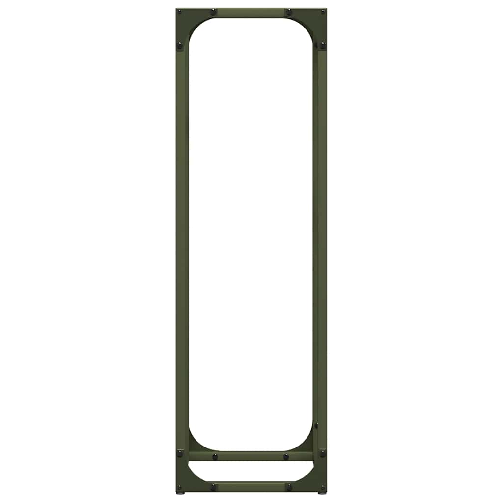 Rastrelliera per Legna da Ardere Verde Oliva 25x25x80 cm