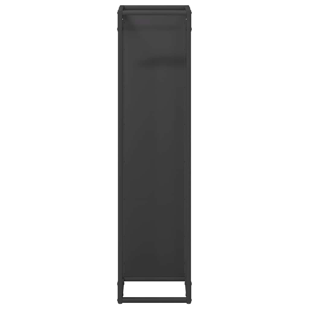 Rastrelliera per Legna da Ardere Nera 25x25x100 cm