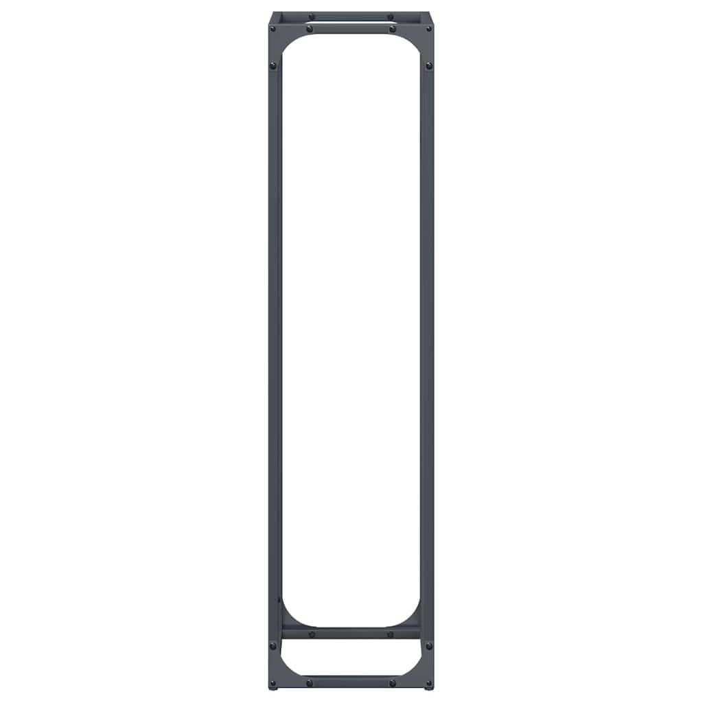 Rastrelliera per Legna da Ardere Antracite 25x25x100 cm