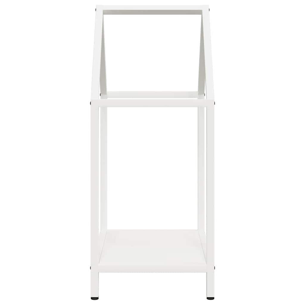 Rastrelliera per Legna da Ardere Bianca 40x25x60 cm