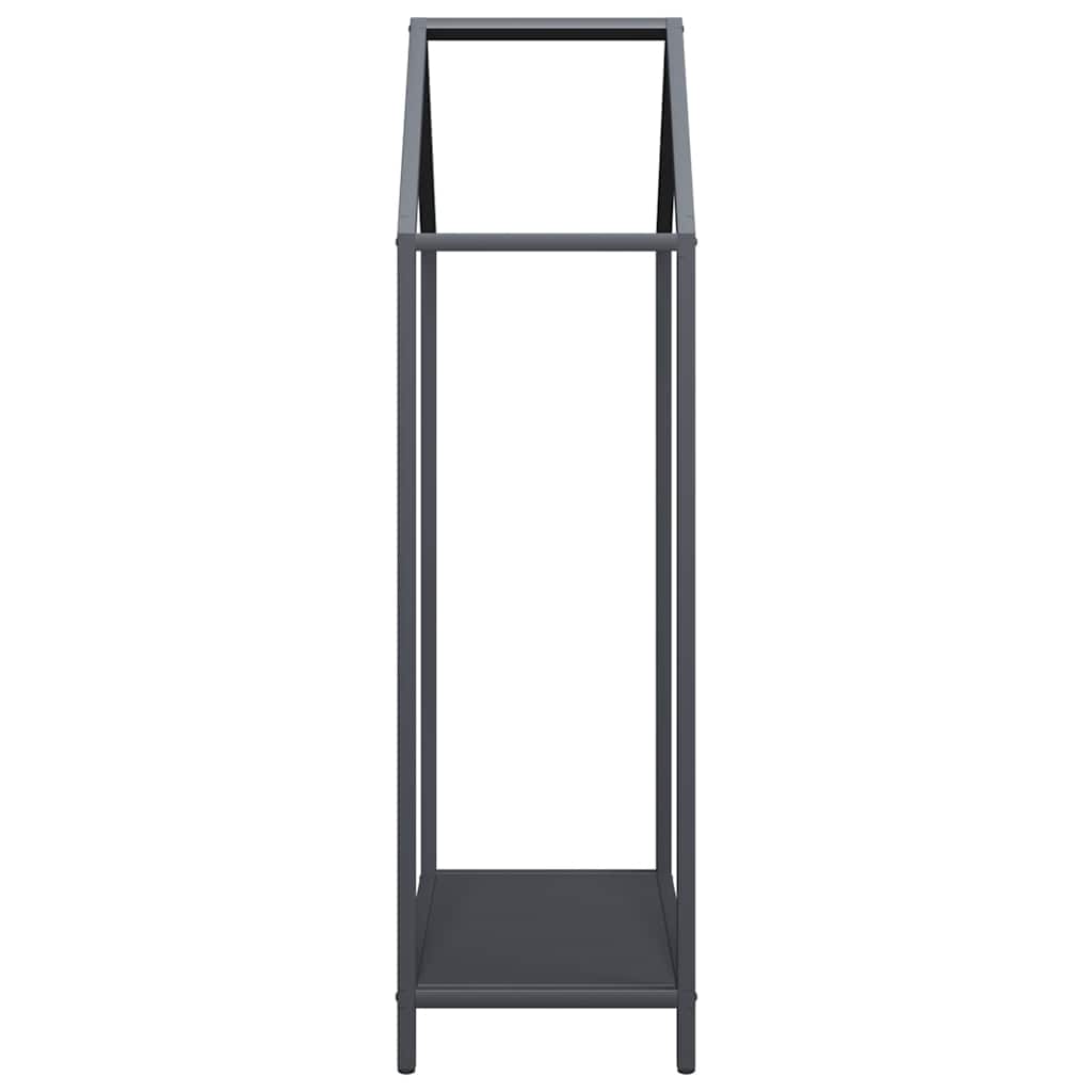 Rastrelliera per Legna da Ardere Antracite 40x25x90 cm
