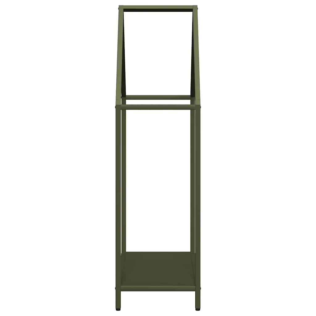 Rastrelliera per Legna da Ardere Verde Oliva 60x25x90 cm