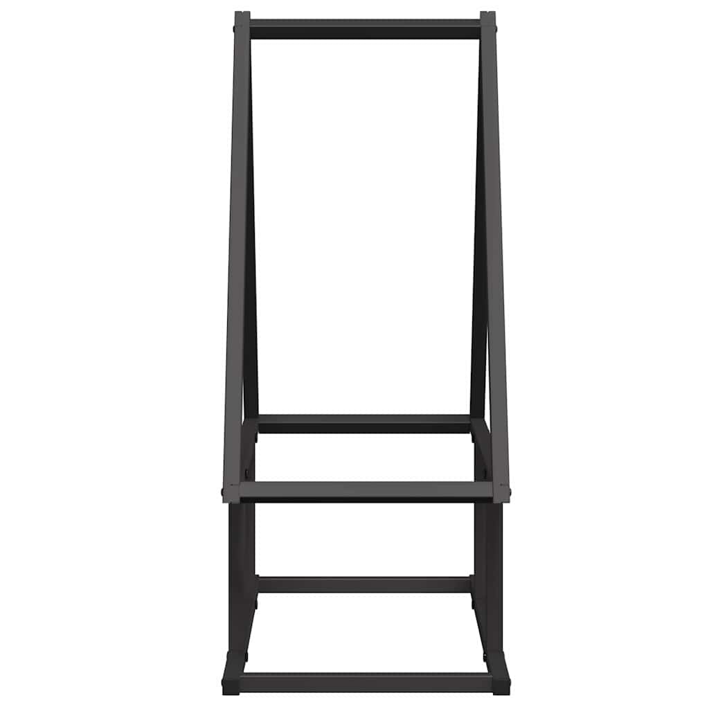Rastrelliera per Legna da Ardere Nera 50x25x60 cm