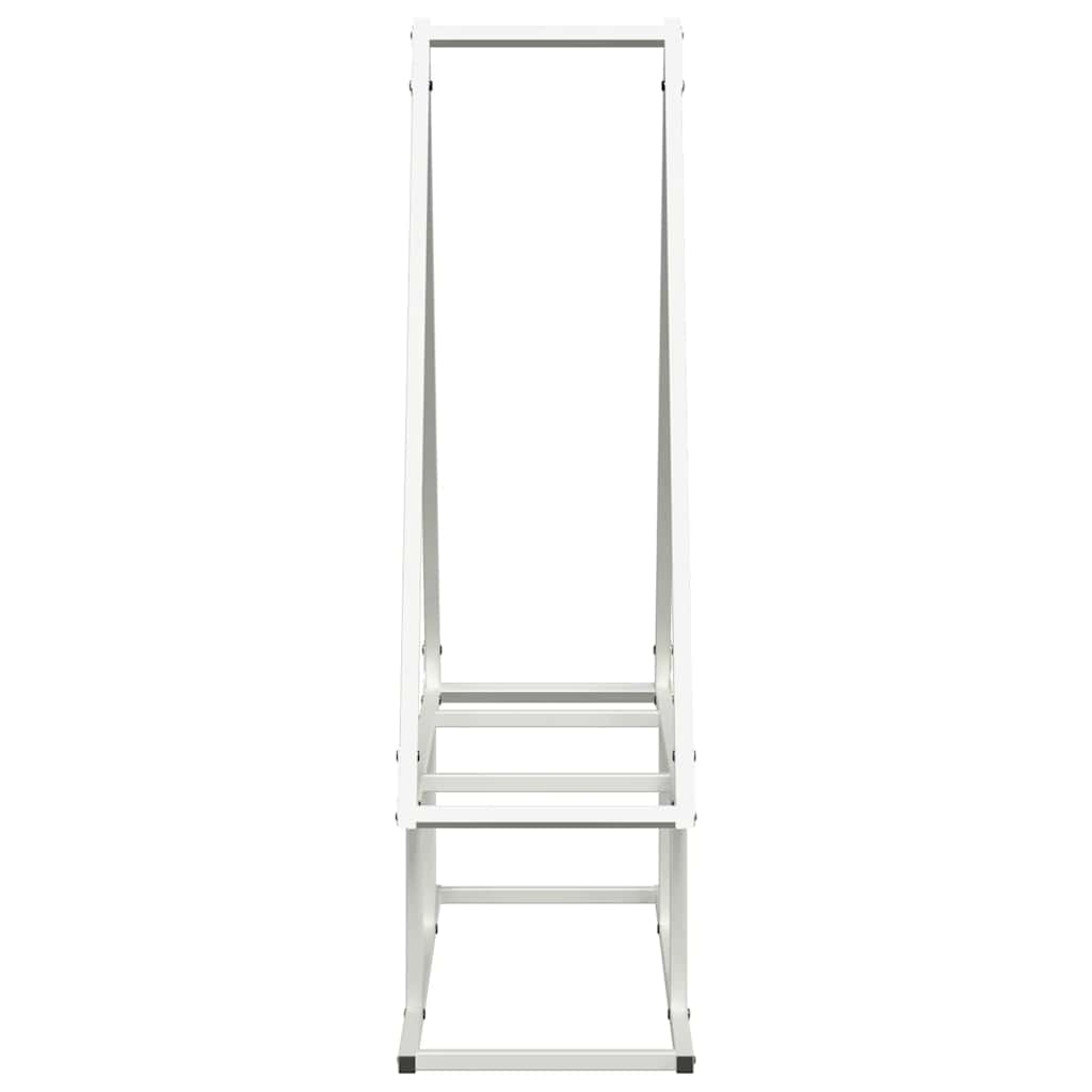 Rastrelliera per Legna da Ardere Bianca 80x25x90 cm