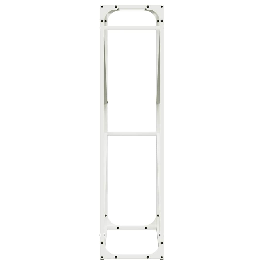 Rastrelliera per Legna da Ardere Bianca 60x25x100 cm