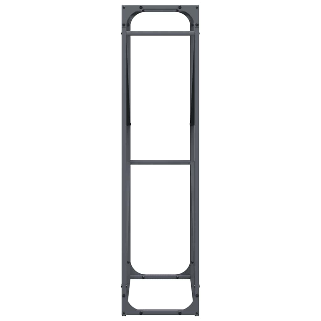 Rastrelliera per Legna da Ardere Antracite 60x25x100 cm