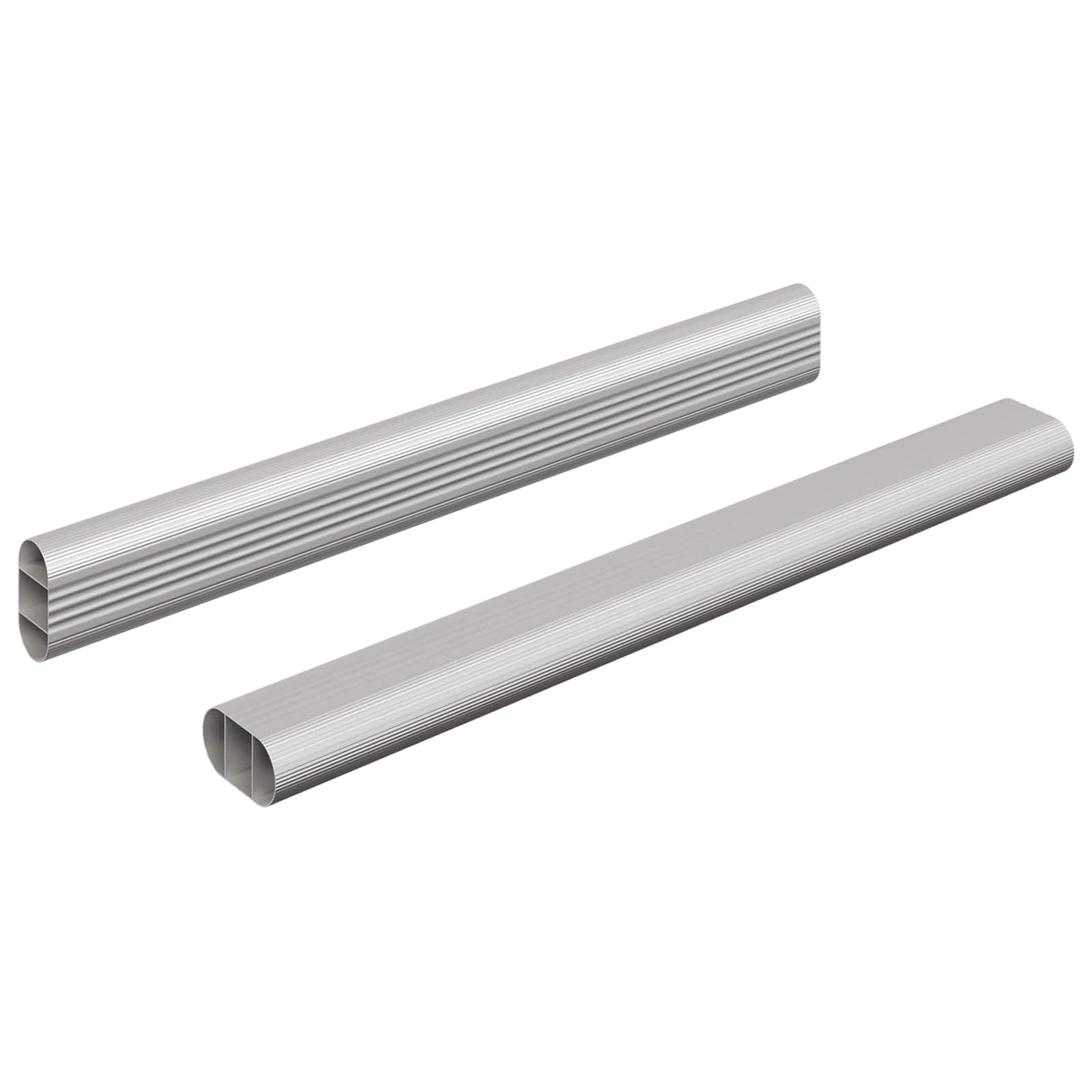 Asta per armadio 2 pz Argento 264 x 15 x 29 mm