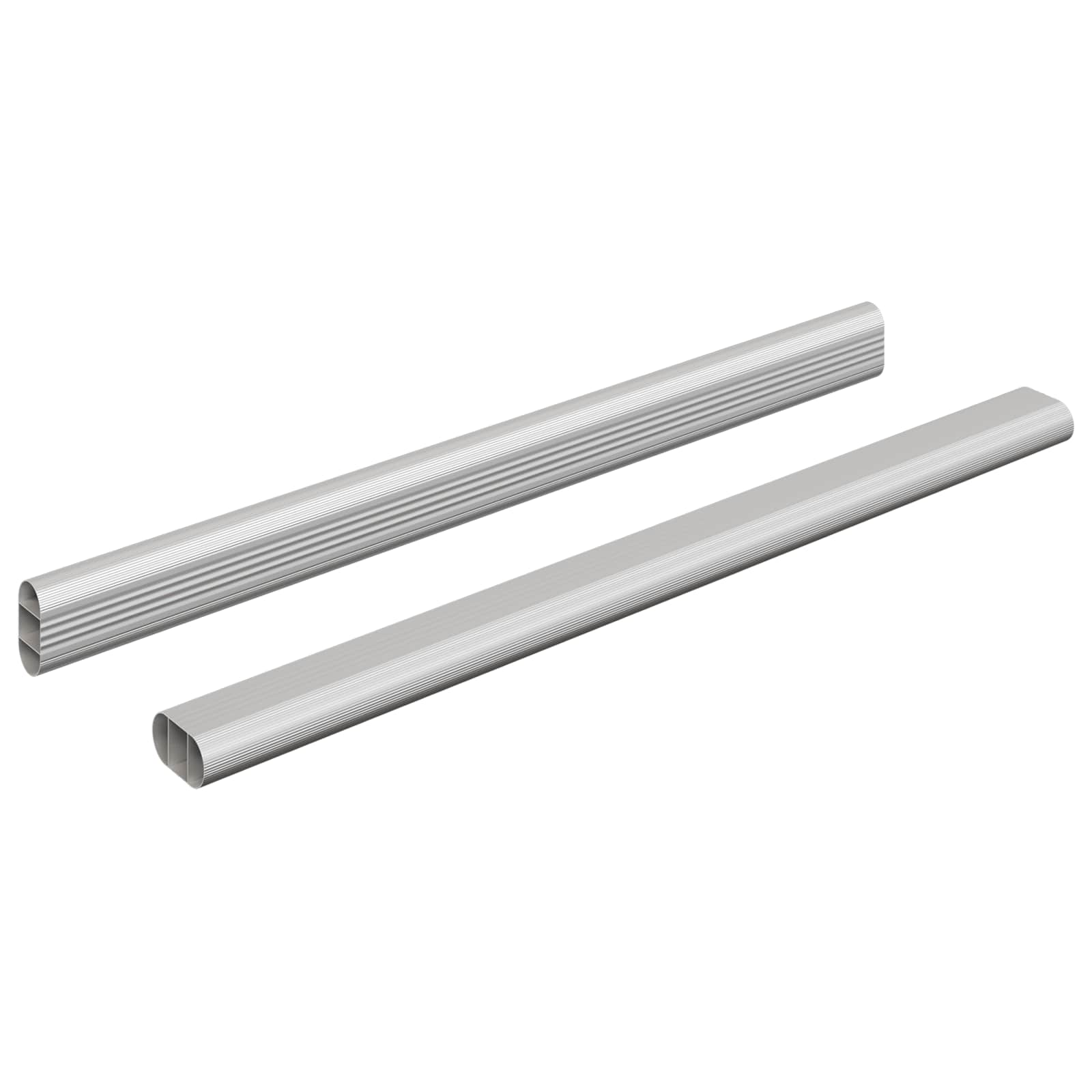 Asta per armadio 2 pz Argento 372 x 15 x 29 mm