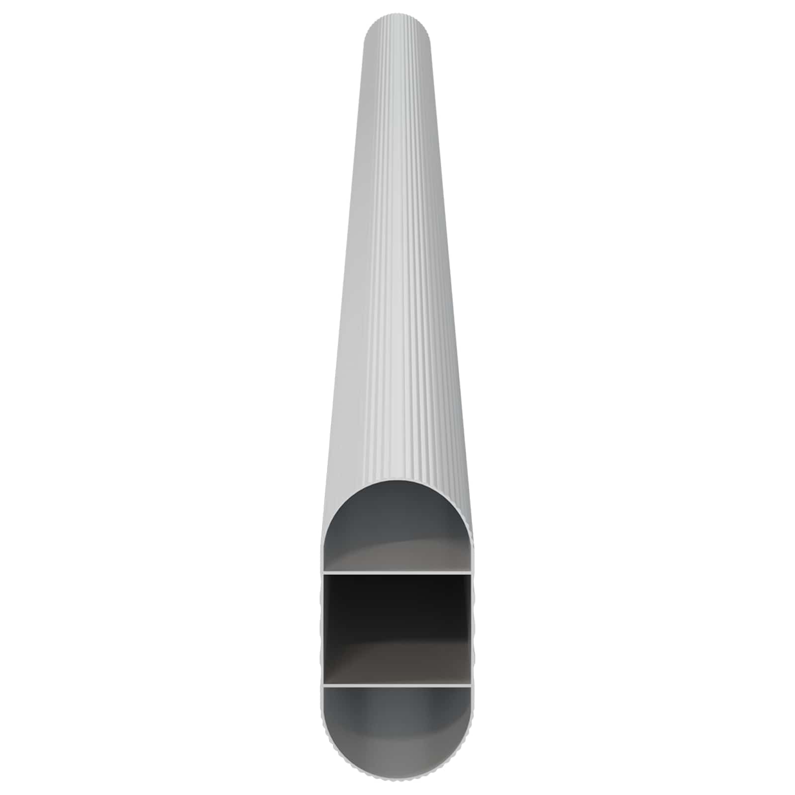Asta per armadio 2 pz Argento 372 x 15 x 29 mm