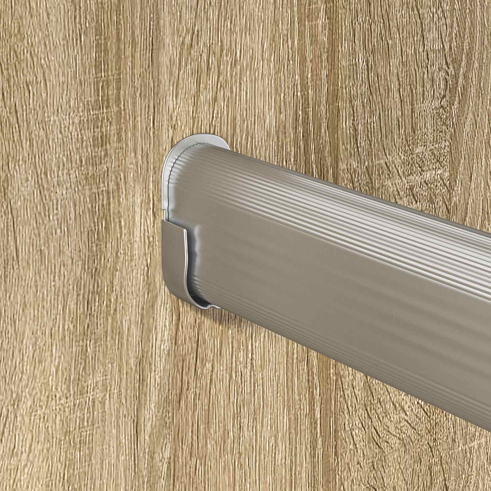 Asta per armadio 12 pz Argento 372 x 15 x 29 mm