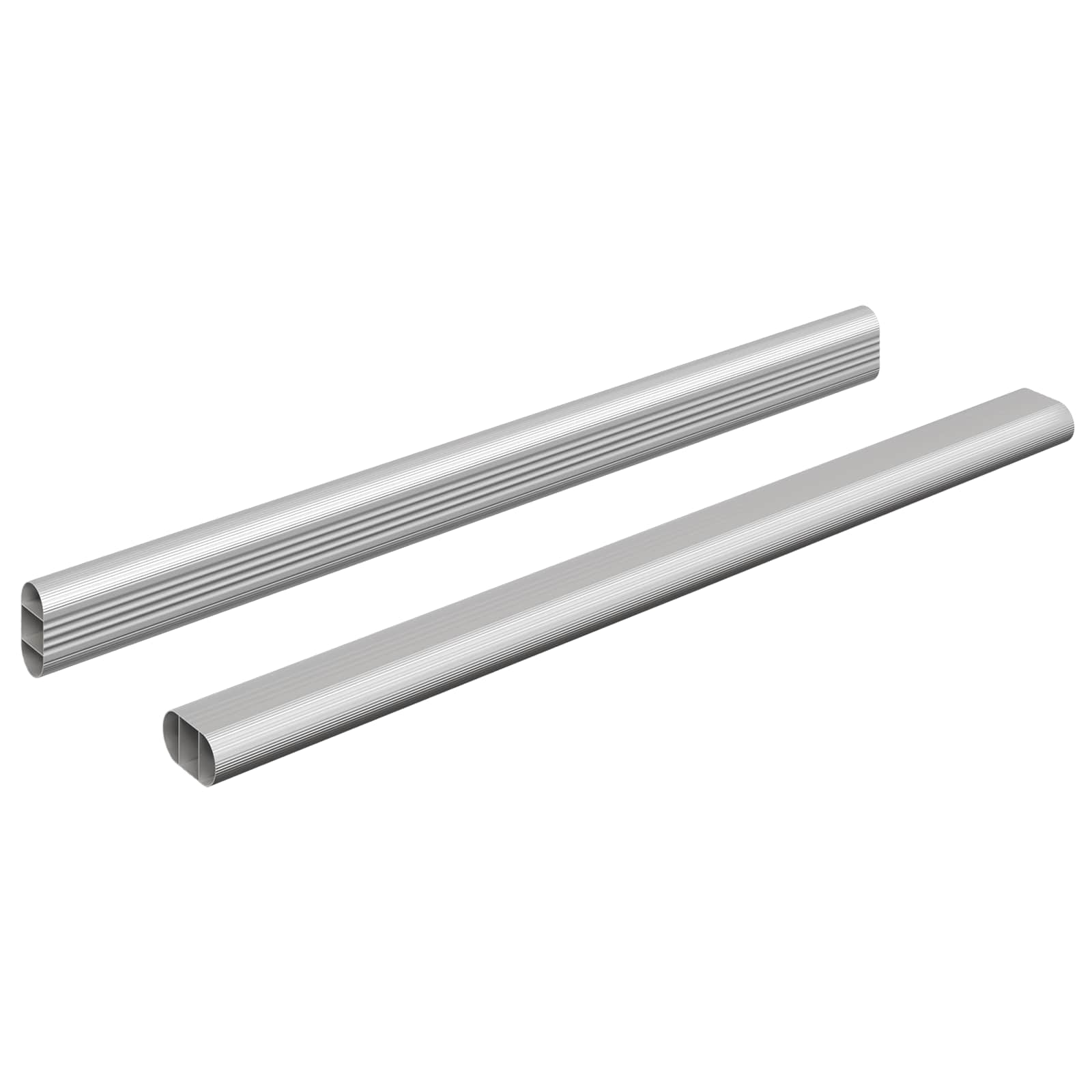 Asta per armadio 2 pz Argento 464 x 15 x 29 mm