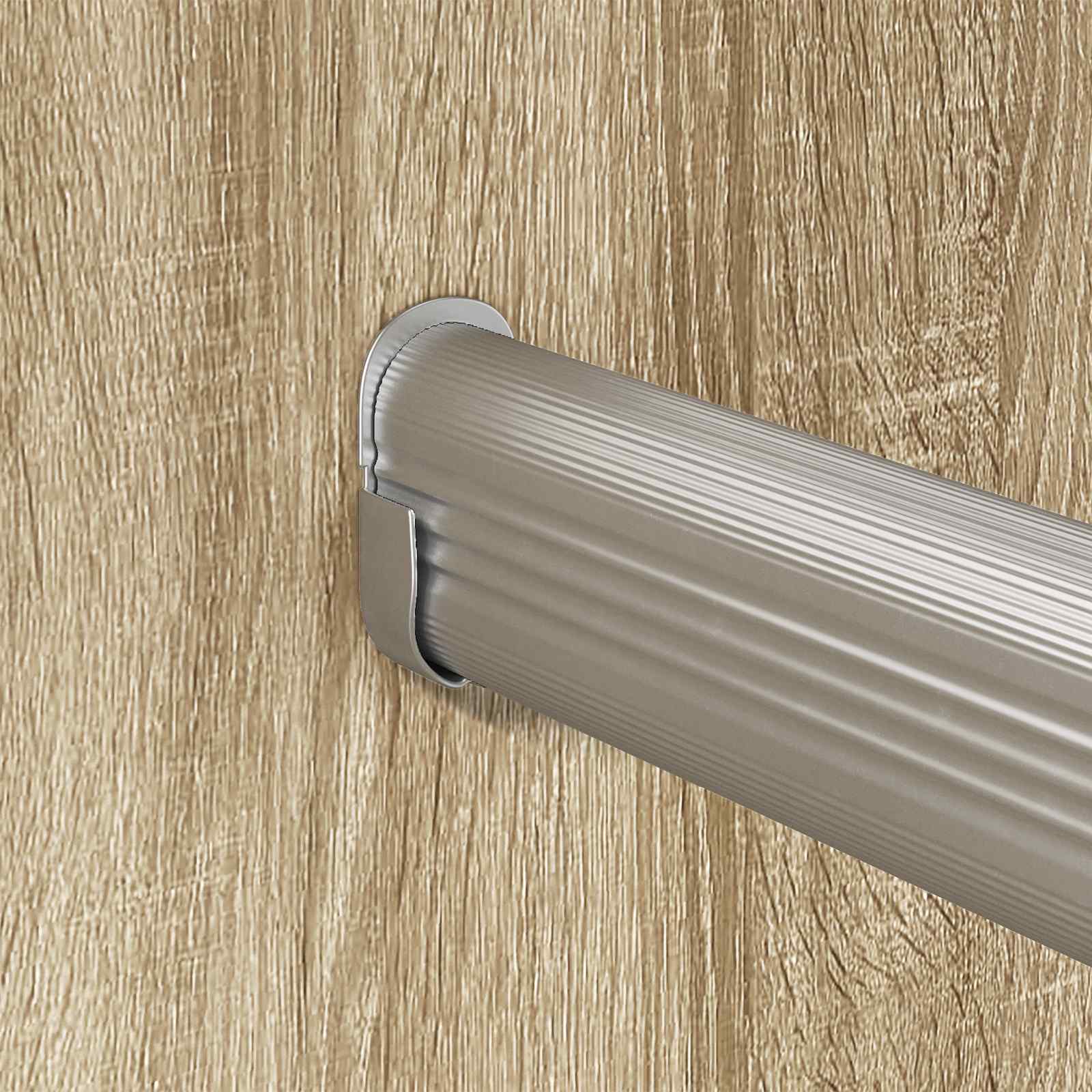 Asta per armadio 2 pz Argento 464 x 15 x 29 mm