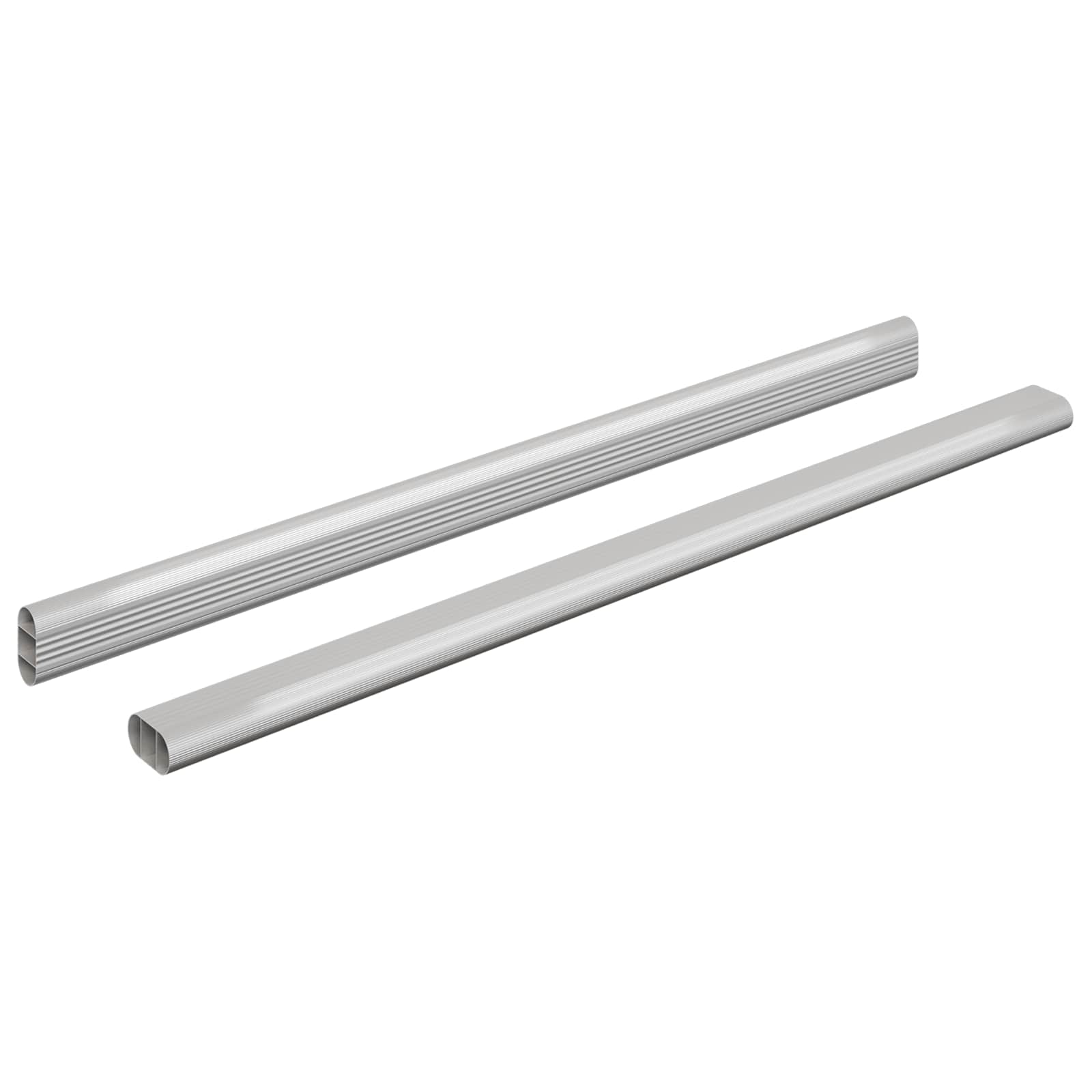 Asta per armadio 2 pz Argento 472 x 15 x 29 mm