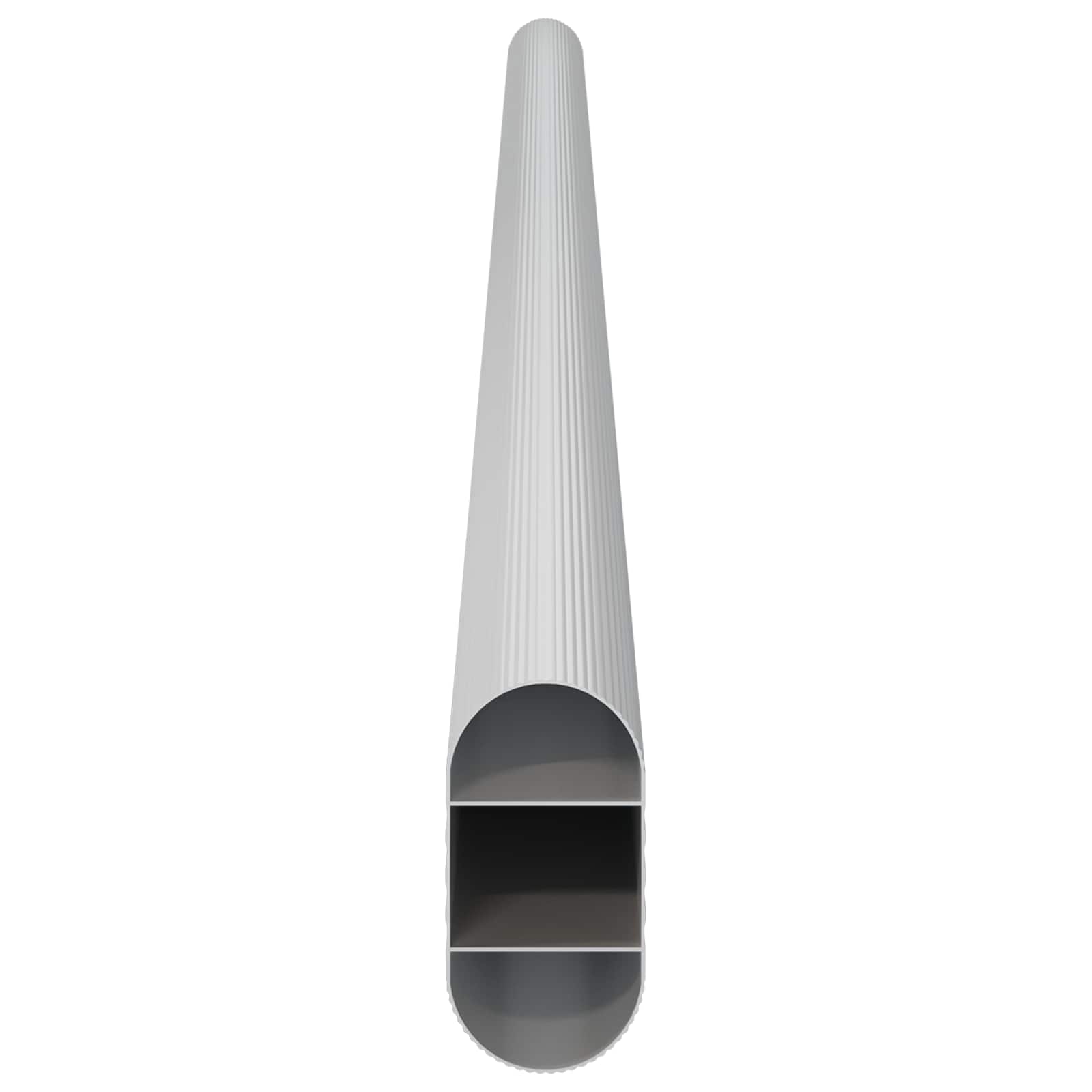 Asta per armadio 2 pz Argento 472 x 15 x 29 mm