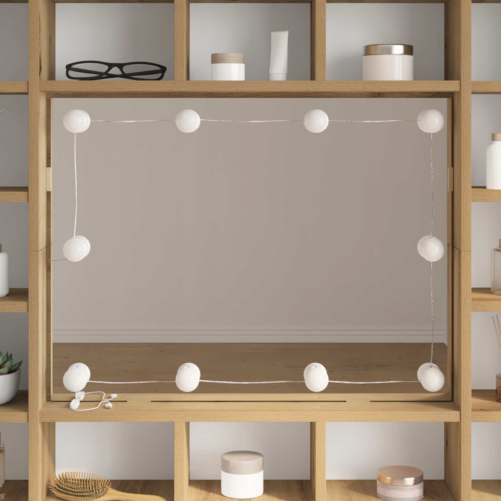 Luci per Specchio 2 pz Bianco 4,5 x 4,5 x 4,7 cm Plastica