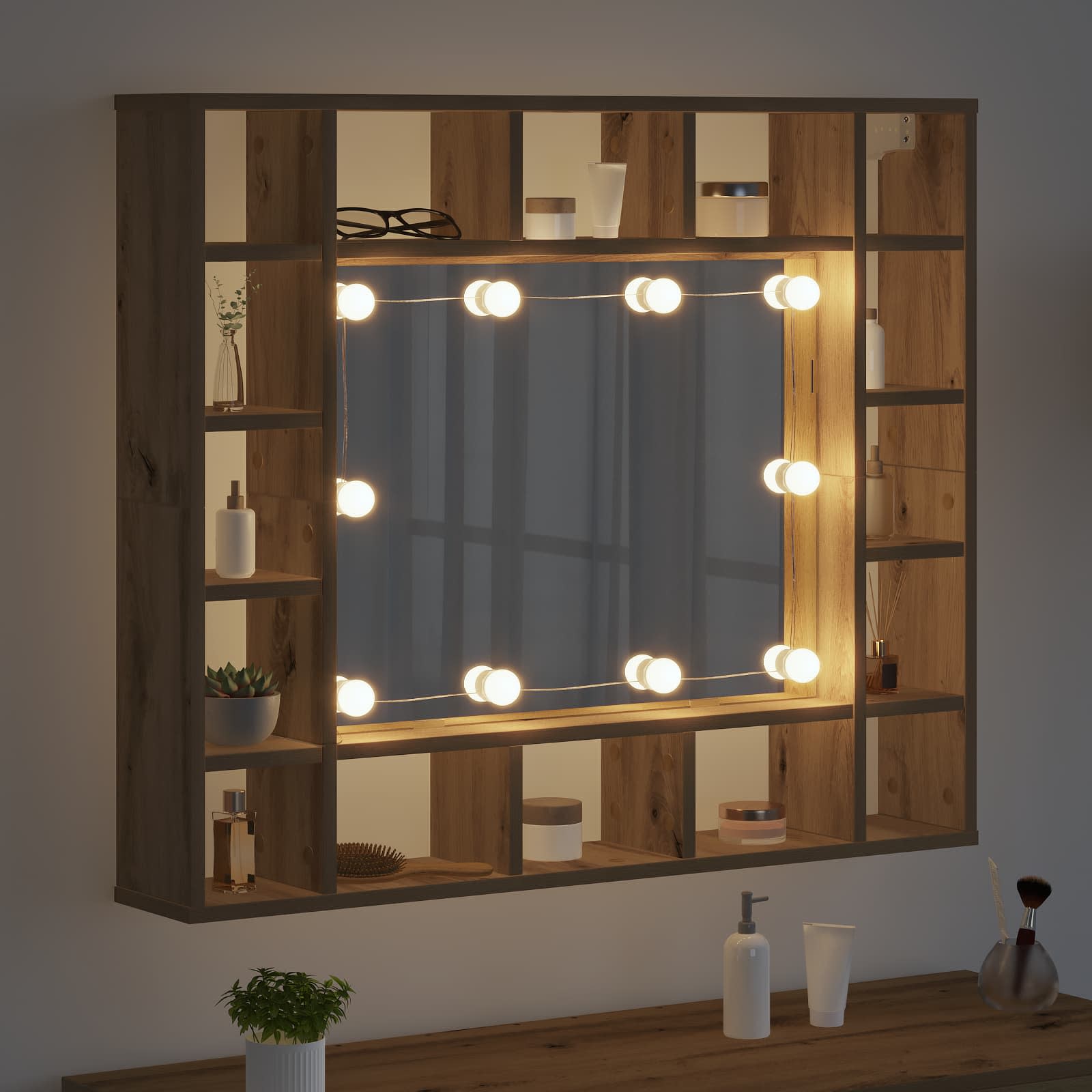 Luci per Specchio 2 pz Bianco 4,5 x 4,5 x 4,7 cm Plastica