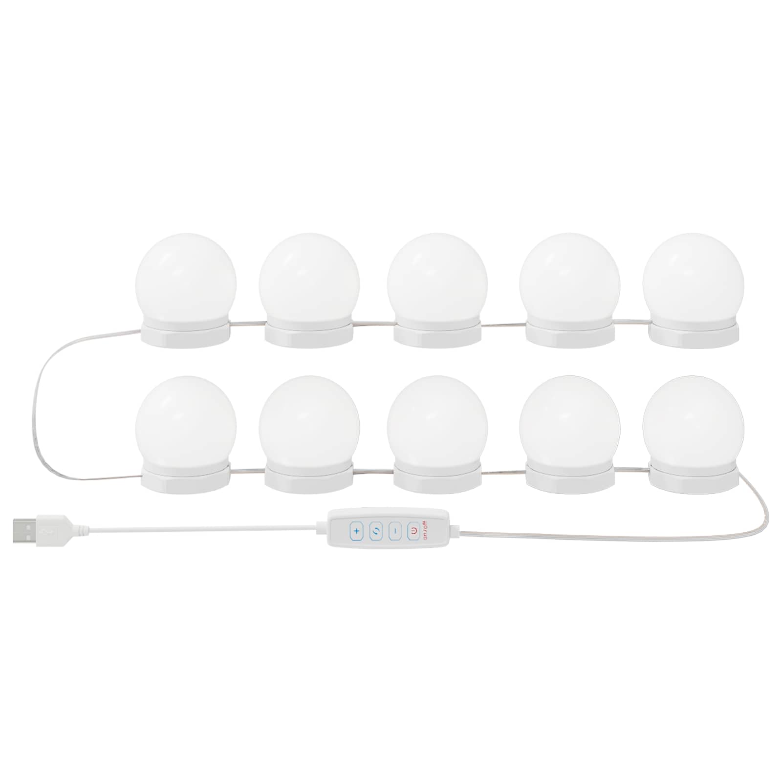 Luci per Specchio 2 pz Bianco 4,5 x 4,5 x 4,7 cm Plastica