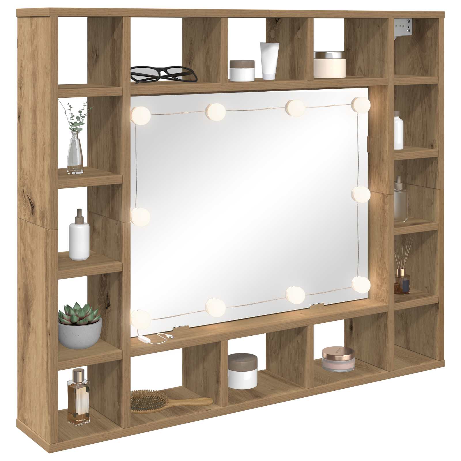 Luci per Specchio 12 pz Bianco 4,5 x 4,5 x 4,7 cm Plastica