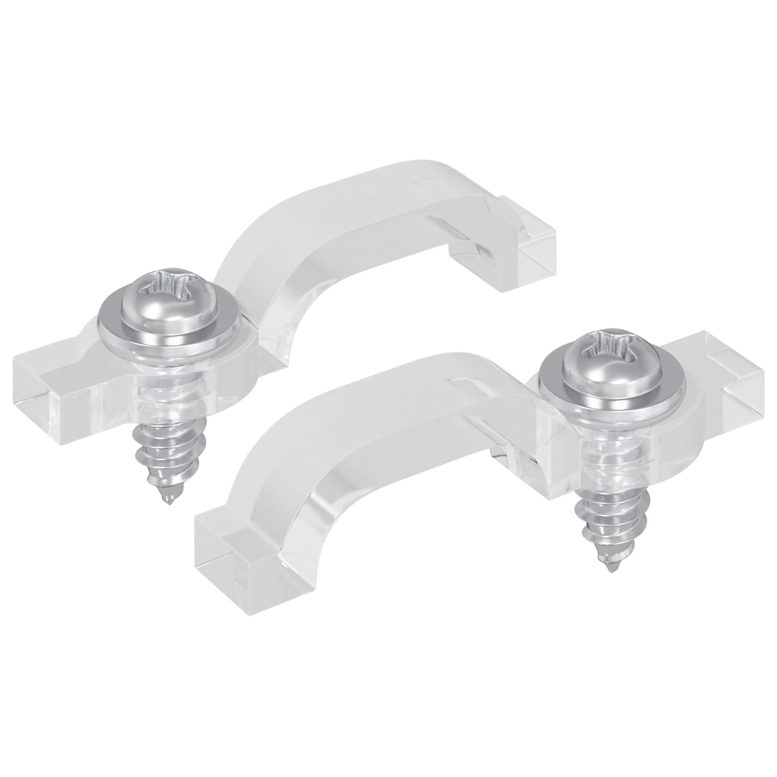 Clip per Striscia LED 23,8 mm 2 pz Trasparente Plastica e Ferro