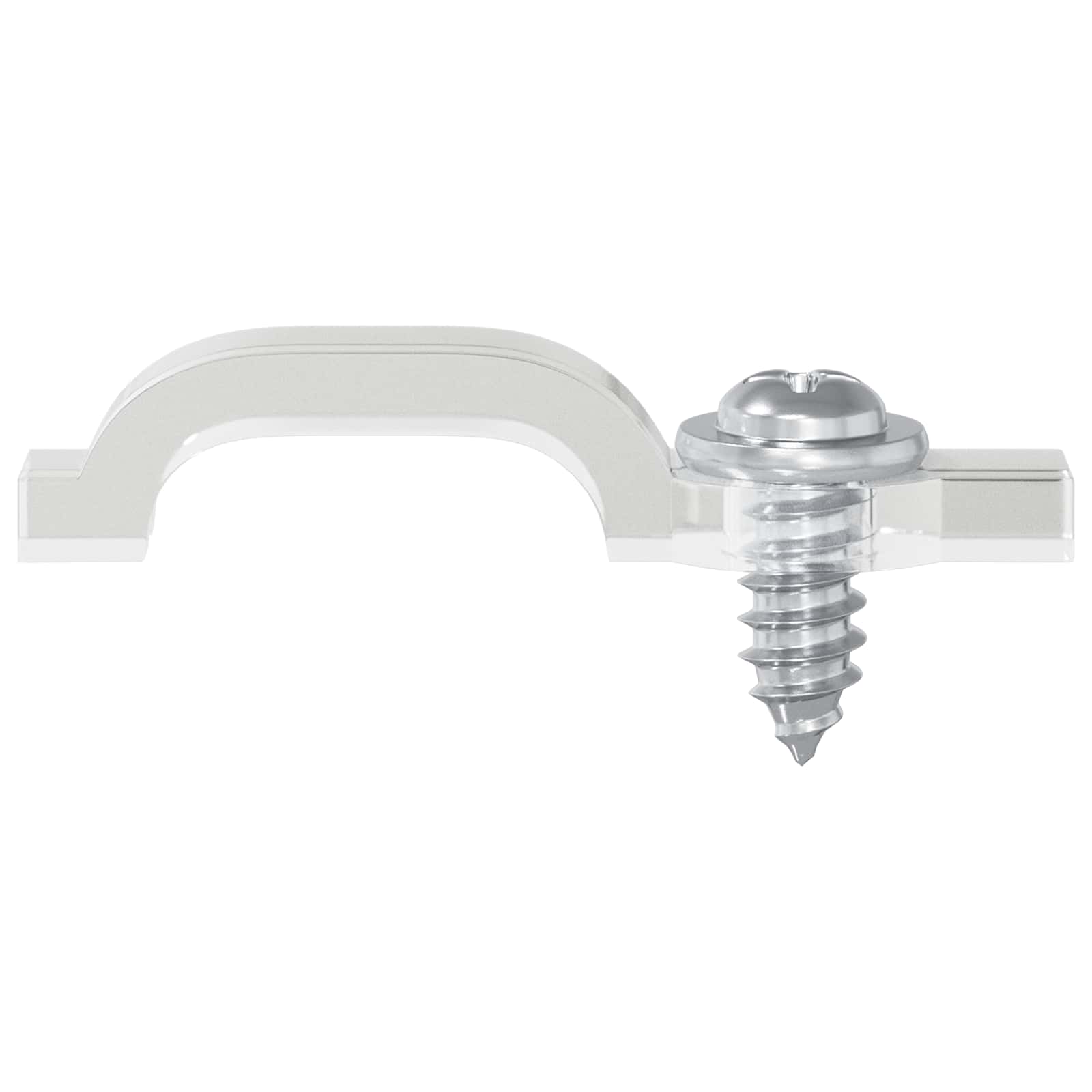 Clip per Striscia LED 23,8 mm 2 pz Trasparente Plastica e Ferro
