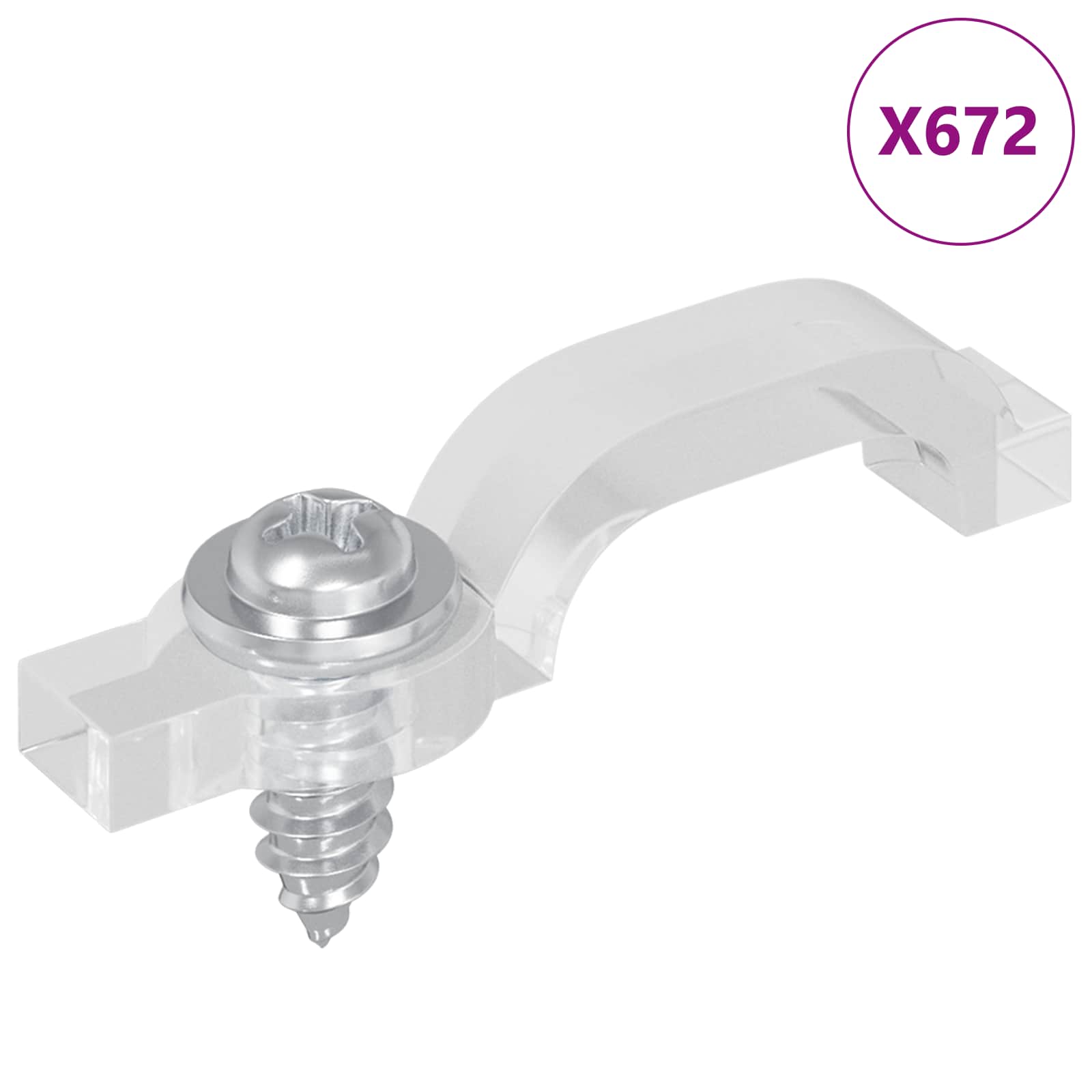 Clip per Striscia LED 23,8 mm 12 pz Trasparente