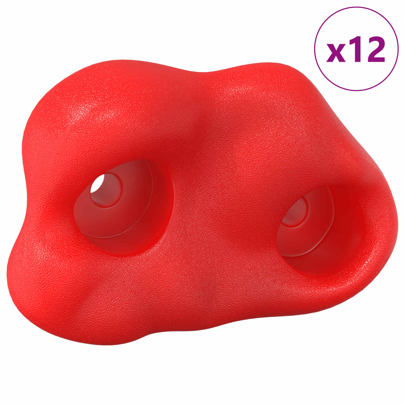 Presina da arrampicata 12 pz Rosso 100 x 67 x 43 mm PP