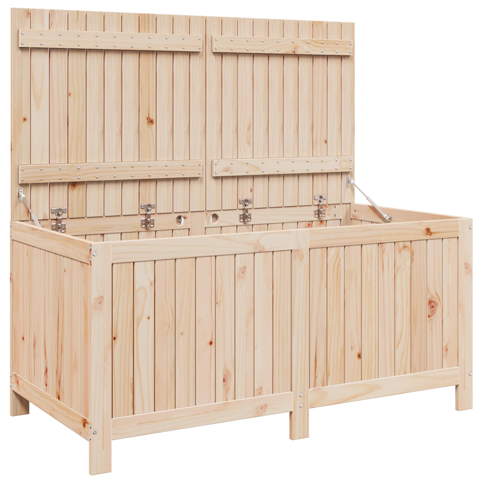 Scatola di Stoccaggio per Giardino 359 L Legno Massello di Pino
