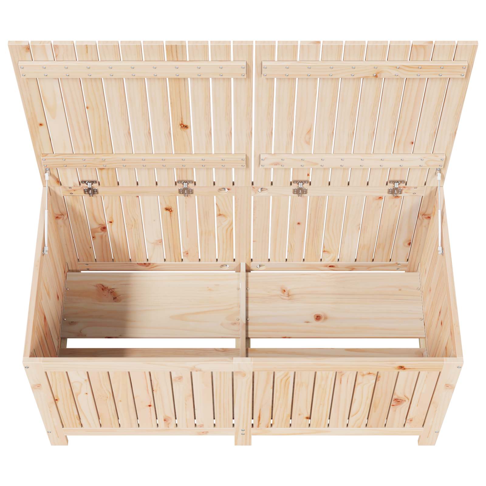 Scatola di Stoccaggio per Giardino 359 L Legno Massello di Pino