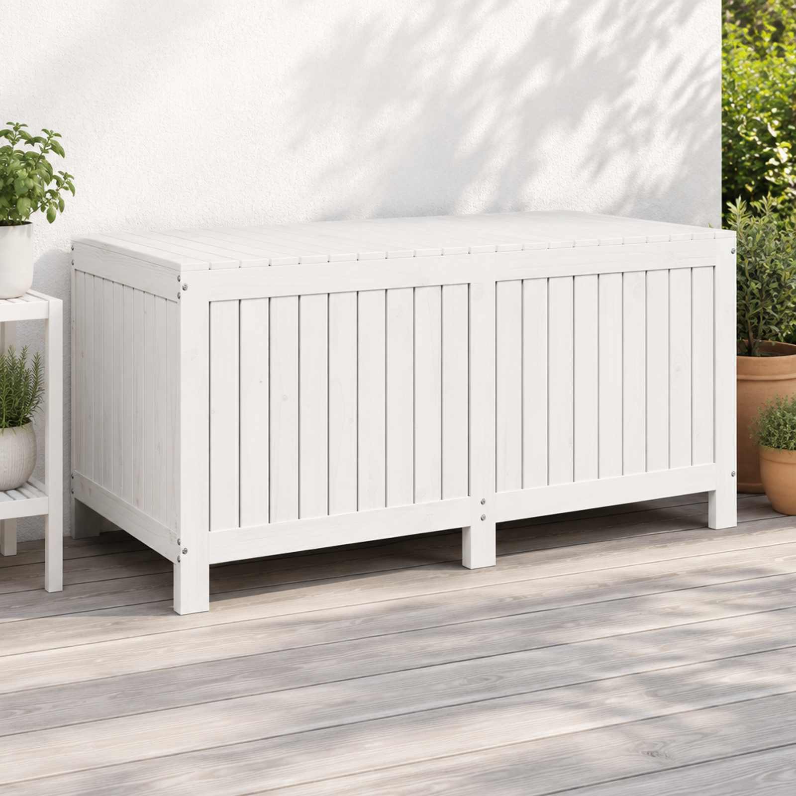 Scatola di Stoccaggio per Giardino 359 L Legno Massello di Pino
