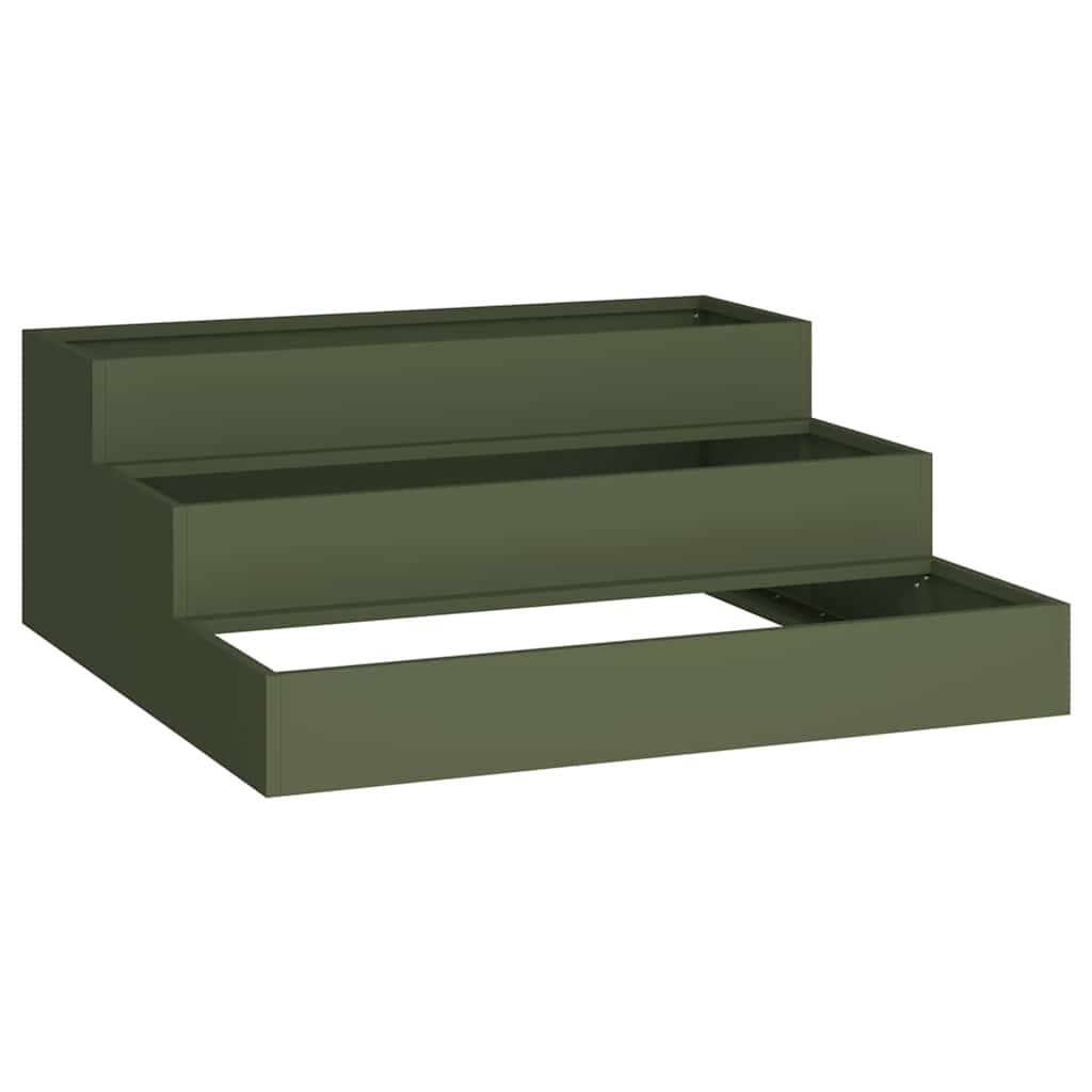 Vaso da giardino Verde oliva 90 x 90 x 35 cm