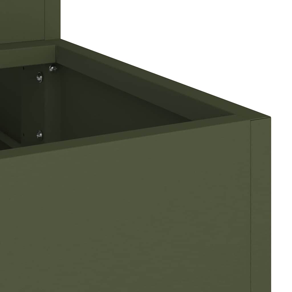 Vaso da giardino Verde oliva 90 x 90 x 35 cm