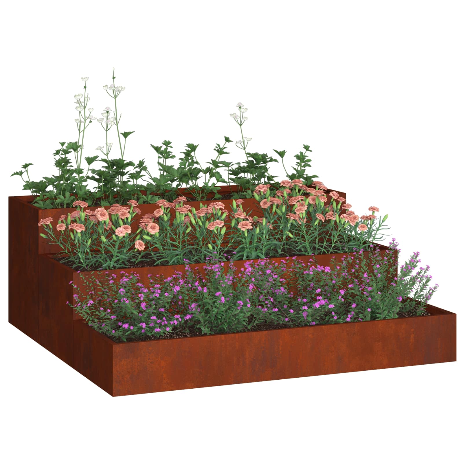 Vaso da giardino Ruggine 90 x 90 x 35 cm