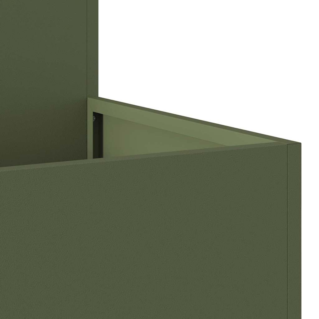Vaso da giardino Oliver verde 80 x 80 x 48 cm Acciaio
