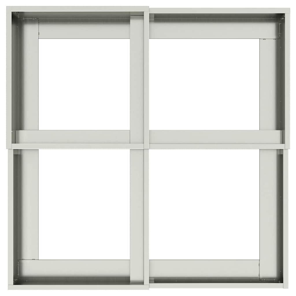 Vaso da giardino Argento 80 x 80 x 48 cm Acciaio zincato
