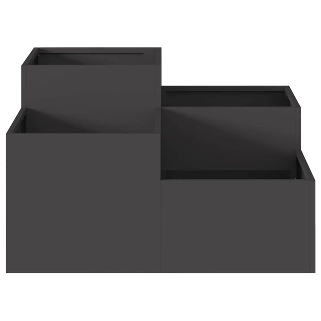 Vaso da giardino Nero 100 x 100 x 48 cm Acciaio