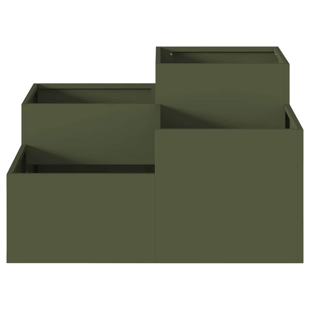 Vaso da giardino Oliver verde 100 x 100 x 48 cm Acciaio