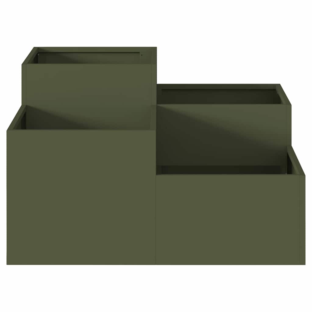 Vaso da giardino Oliver verde 100 x 100 x 48 cm Acciaio