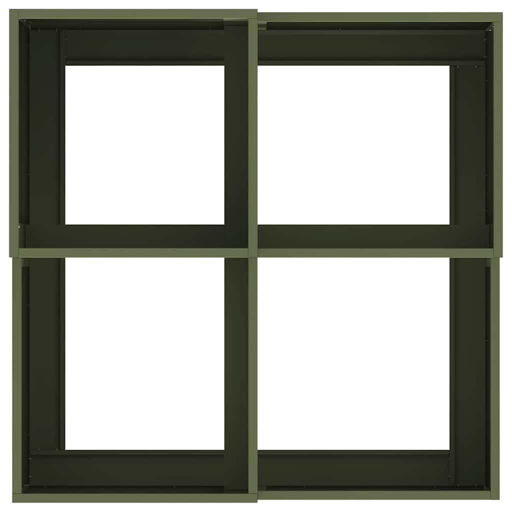 Vaso da giardino Oliver verde 100 x 100 x 48 cm Acciaio