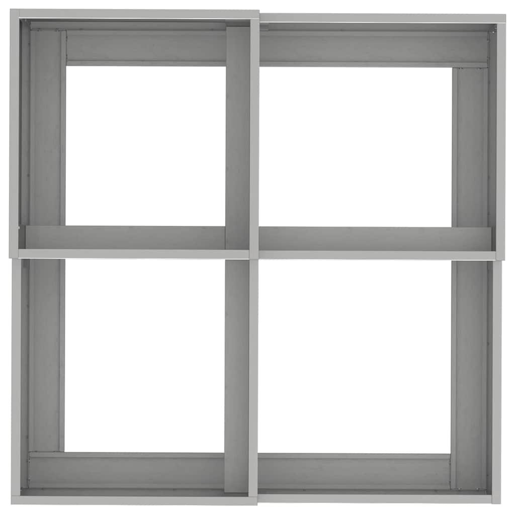 Vaso da giardino Argento 100 x 100 x 48 cm Acciaio inossidabile