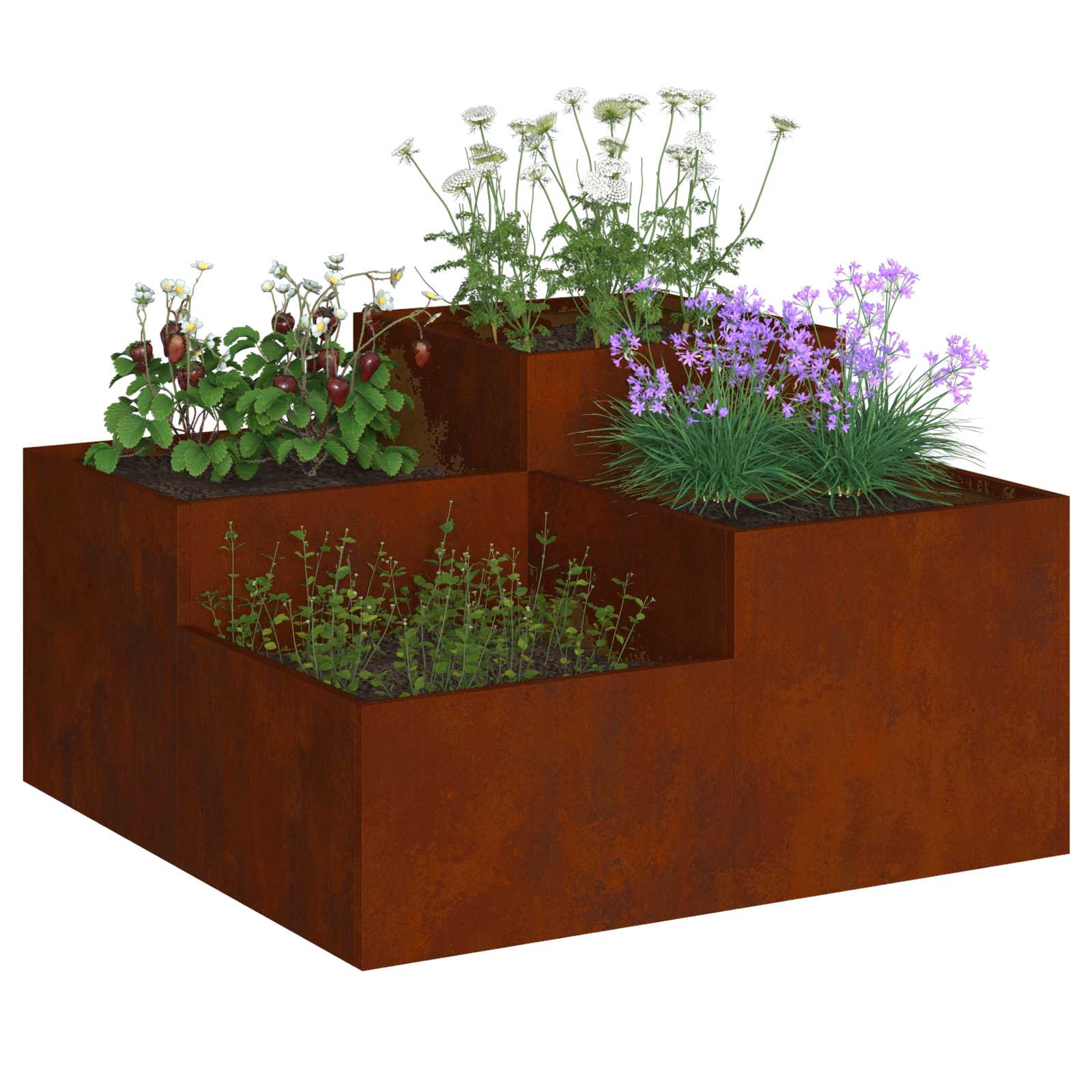 Vaso da giardino Ruggine 100 x 100 x 48 cm