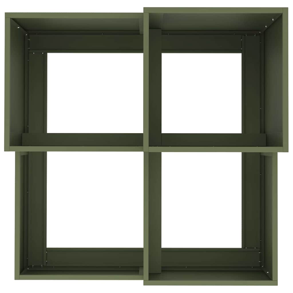 Vaso da giardino Oliver verde 80 x 80 x 60 cm Acciaio