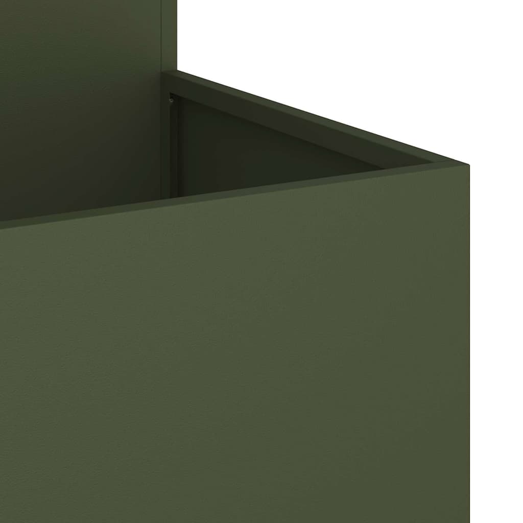 Vaso da giardino Oliver verde 80 x 80 x 60 cm Acciaio