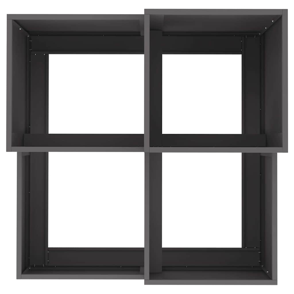Vaso da giardino Nero 100 x 100 x 60 cm Acciaio