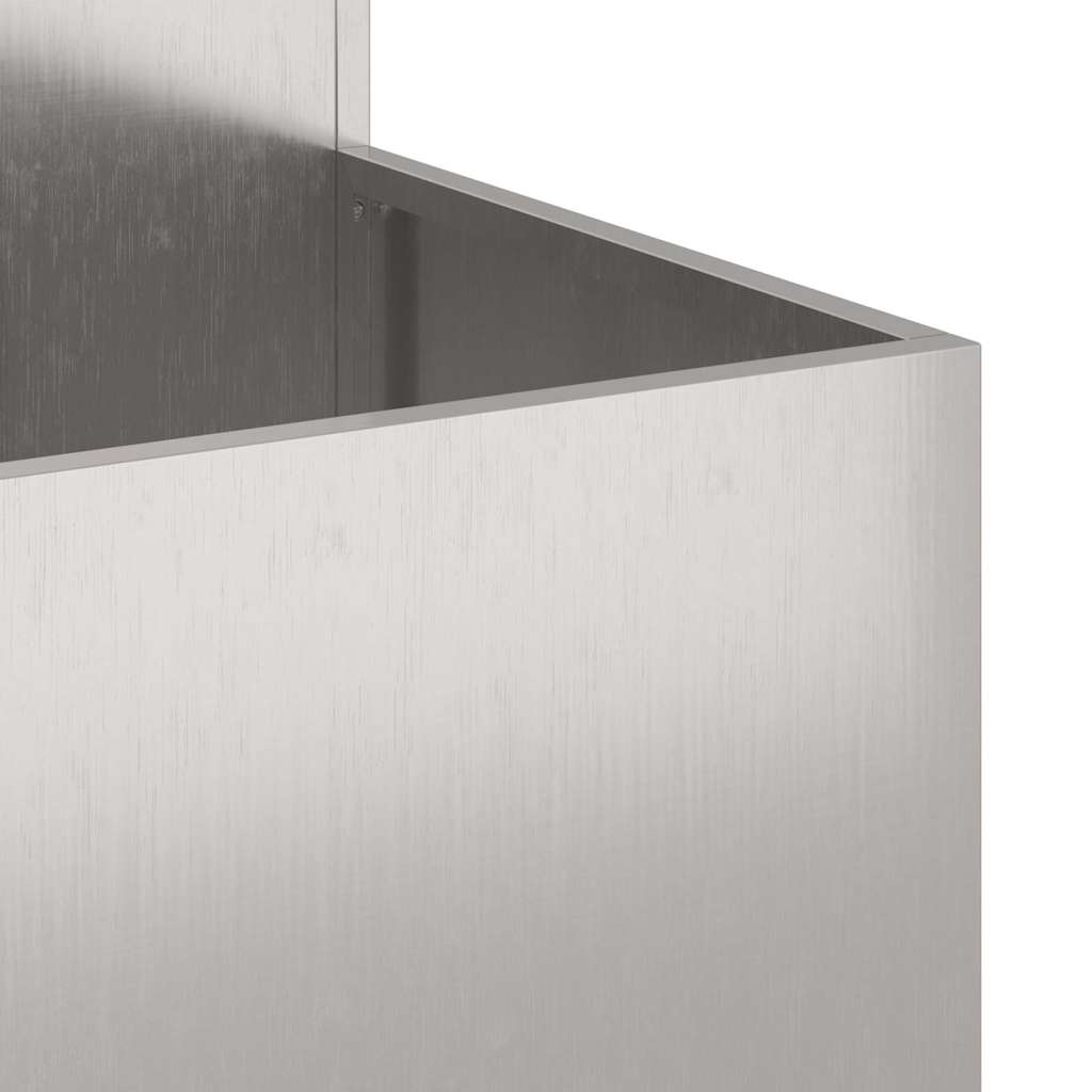 Vaso da giardino Argento 100 x 100 x 60 cm Acciaio inossidabile