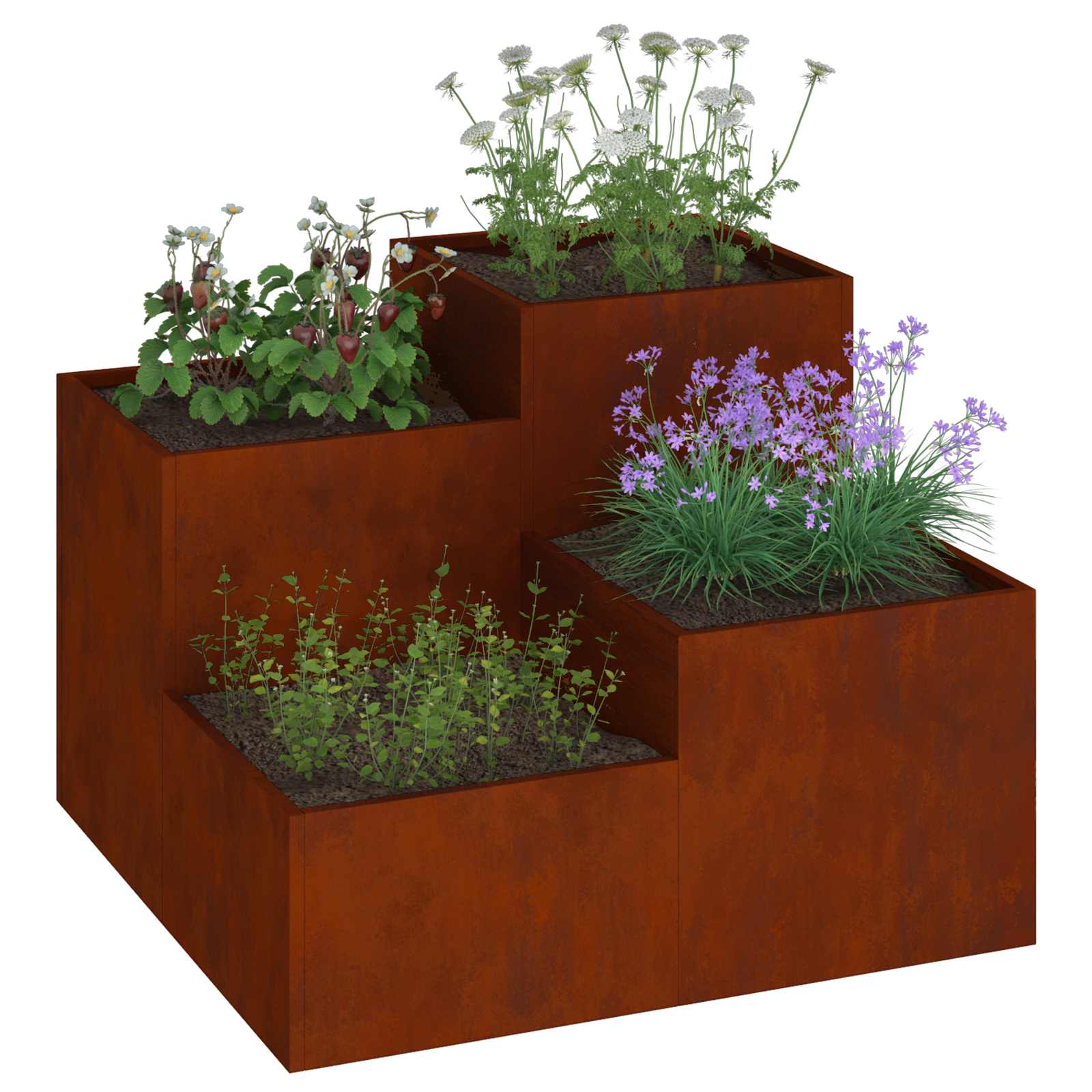 Vaso da giardino Ruggine 100 x 100 x 60 cm