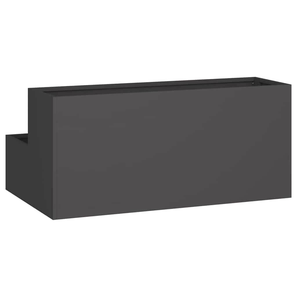 Vaso da giardino Nero 100 x 60 x 45 cm