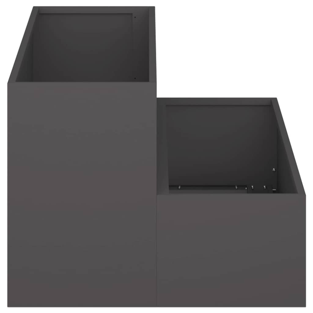 Vaso da giardino Nero 100 x 60 x 45 cm